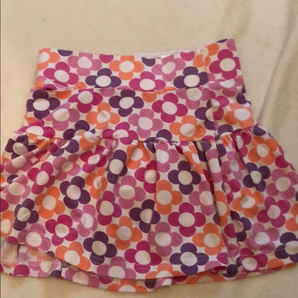 Flower pattern golf skirt